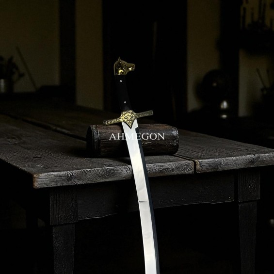 Wolf-Headed Ottoman Saber With Back Edge (yalman) Wolf-Headed Ottoman Saber With Back Edge (yalman)